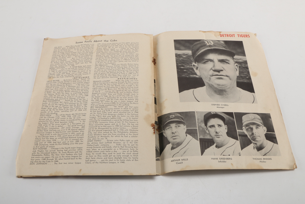 1945 World Series Program