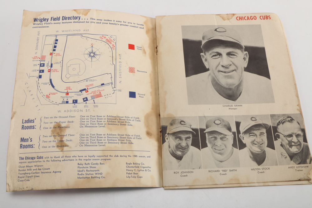 1945 World Series Program