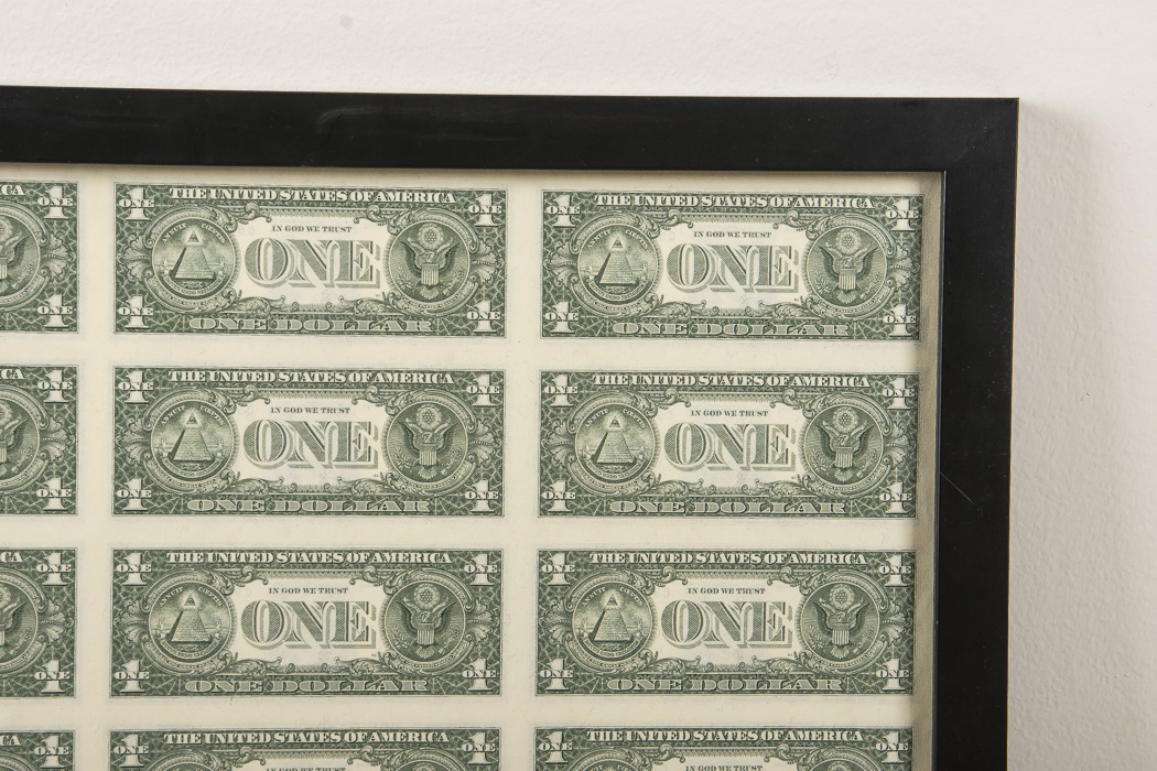 Sheet of Uncut U.S. Dollar Bills