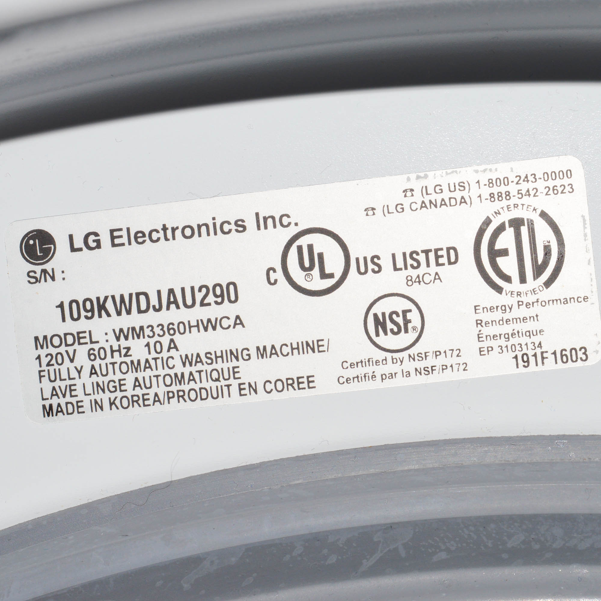 LG Steam Washing Machine with Pedestal Base