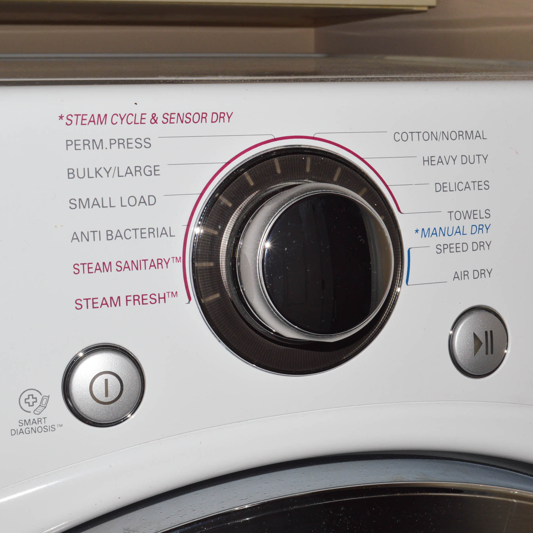 LG TrueSteam Electric Dryer with Pedestal Base
