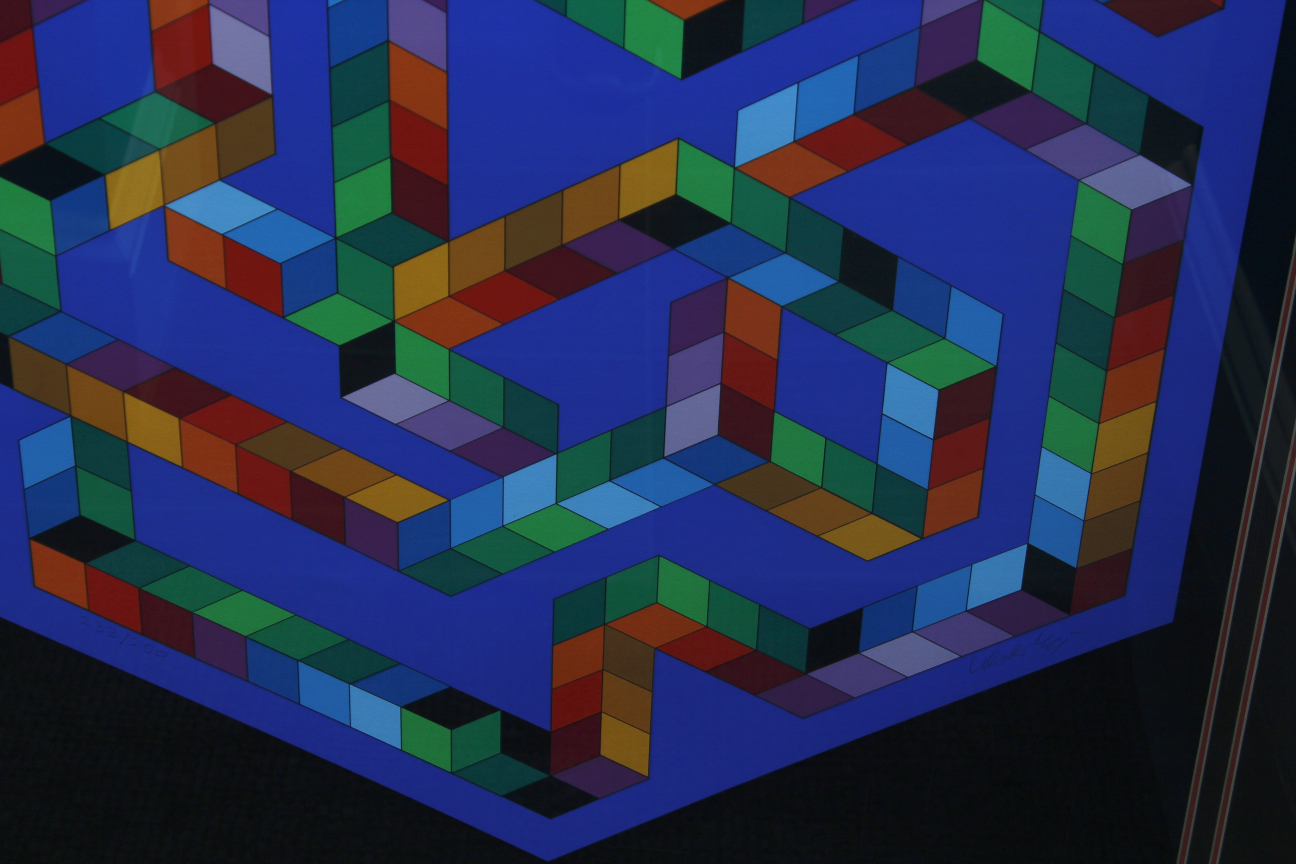 Signed and Numbered Victor Vasarely "Babel-3" 1971 Screen Print