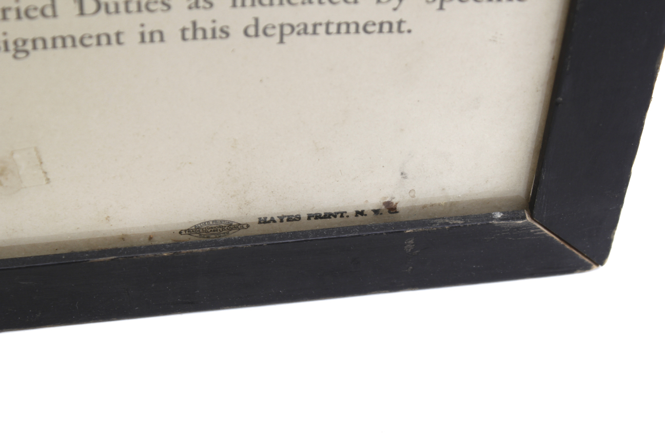 Framed "World War II Civil Defense" Poster