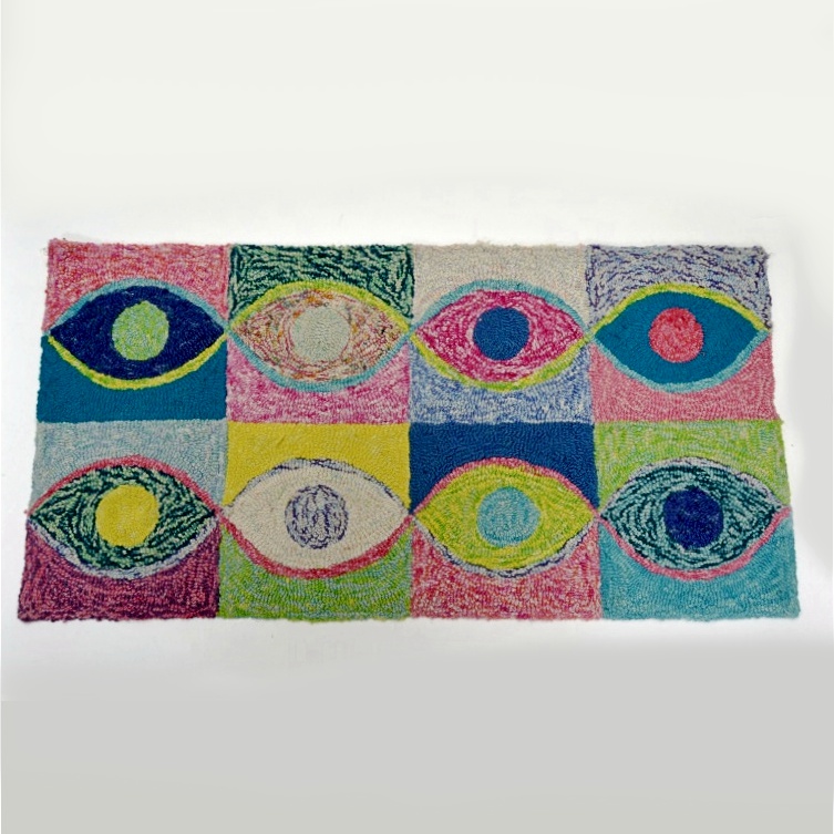 Signed Annie Sherburne Hand Hooked Wool Rug