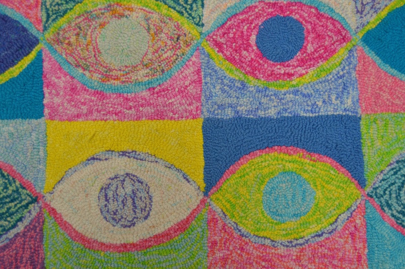 Signed Annie Sherburne Hand Hooked Wool Rug