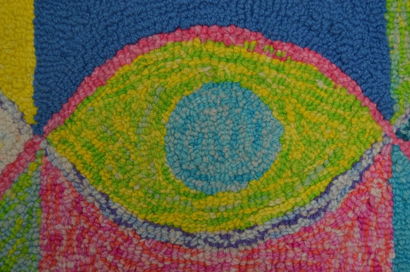 Signed Annie Sherburne Hand Hooked Wool Rug