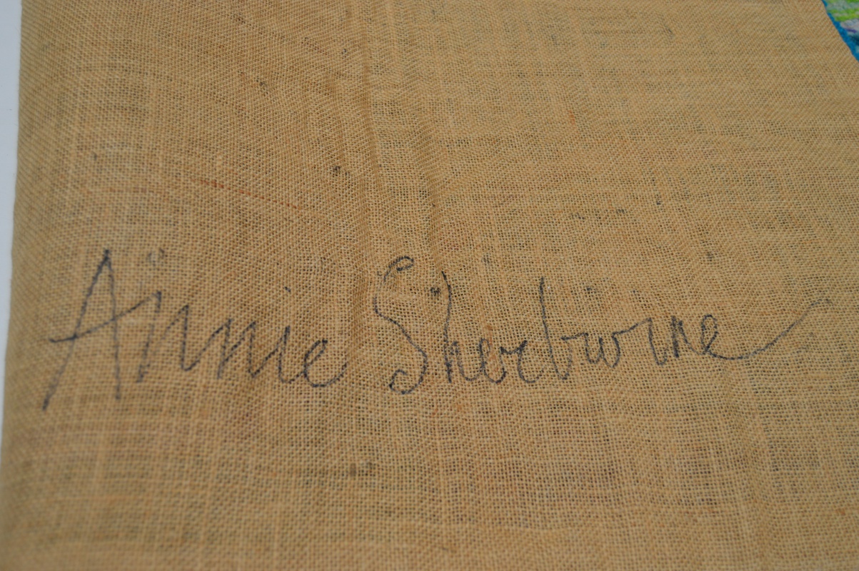 Signed Annie Sherburne Hand Hooked Wool Rug