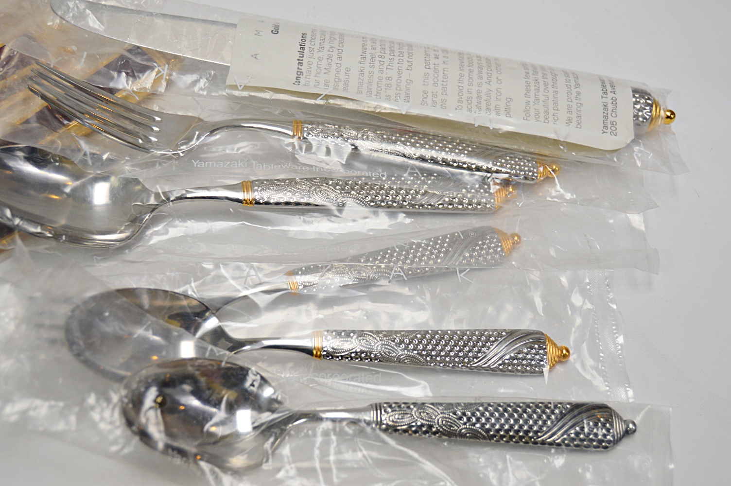 Japanese Yamazaki Stainless Flatware Collection with 30+ Pieces