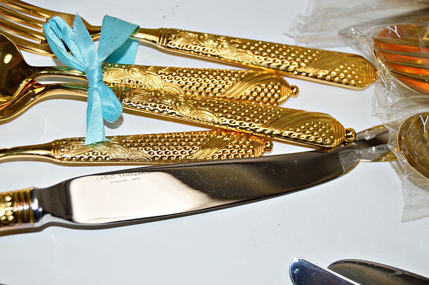 Japanese Yamazaki Stainless Flatware Collection with 30+ Pieces