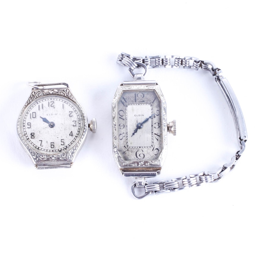 Pair of Women's Gold Elgin Watches