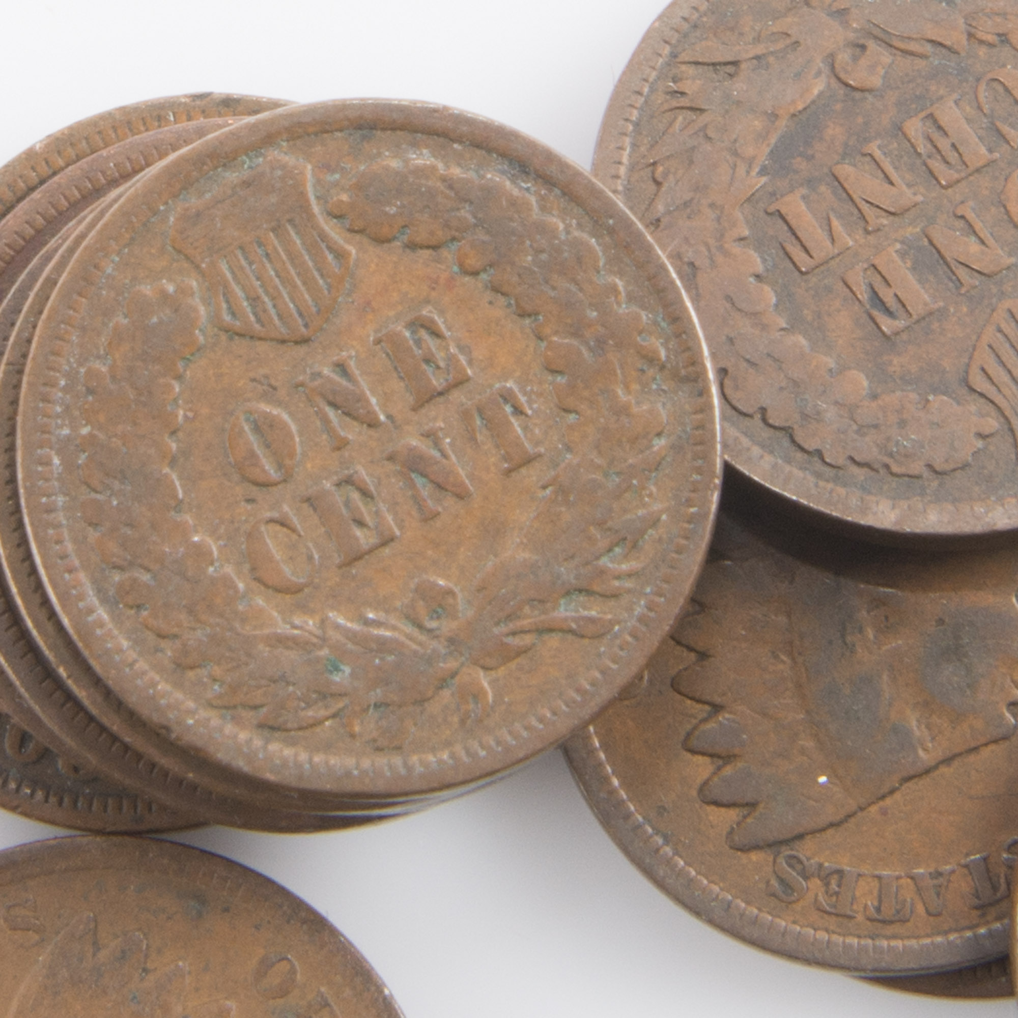 17 Indian One Cent Coins