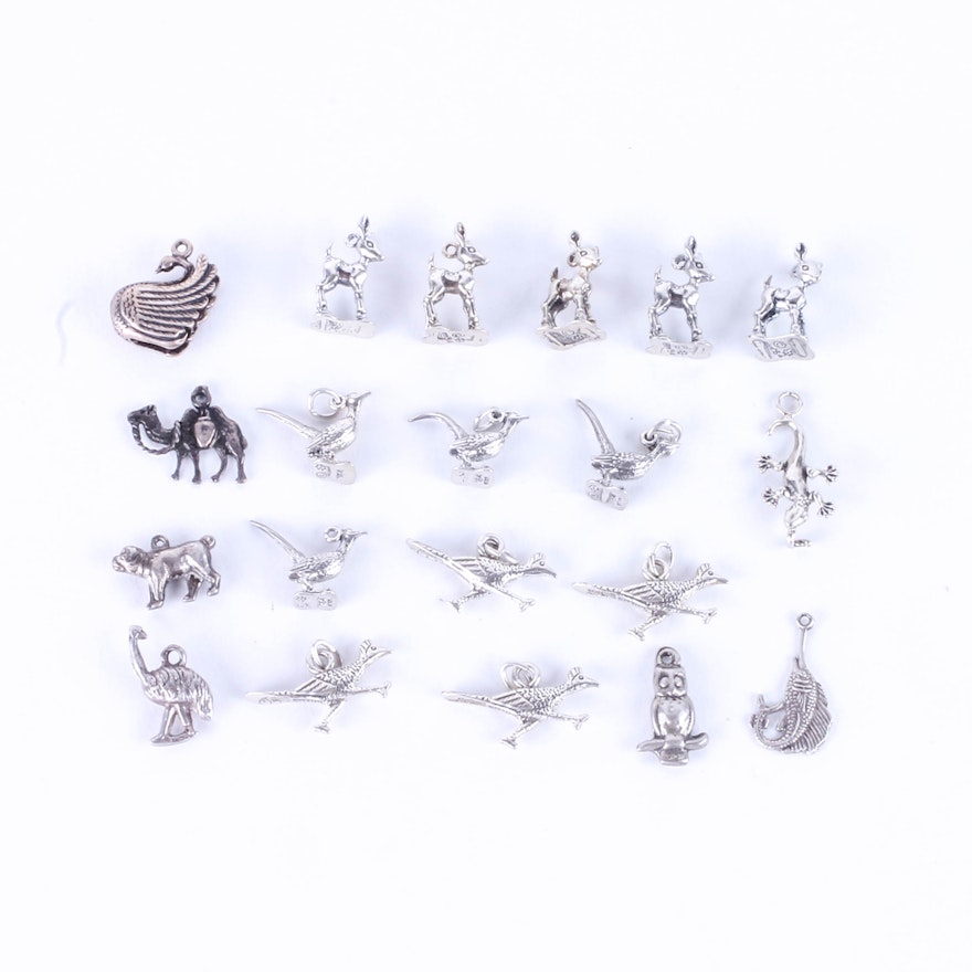 Assortment of Sterling Silver Animal Charms