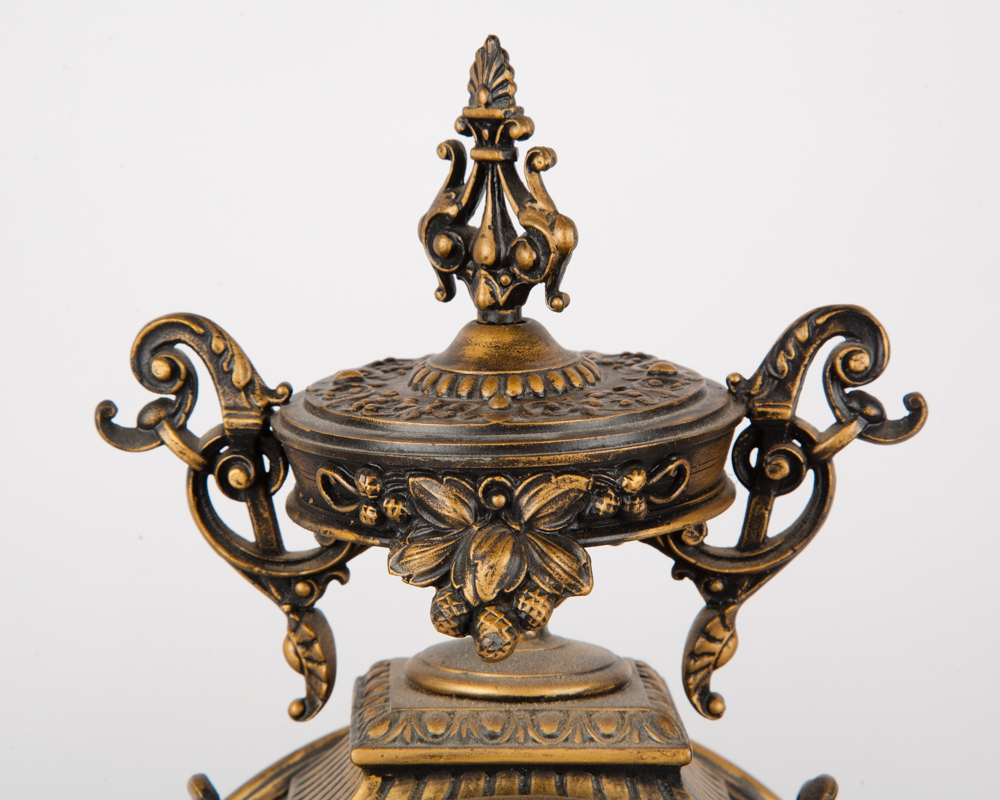 Ansonia "Poetry and Music" Figural Mantel Clock, Circa 1894