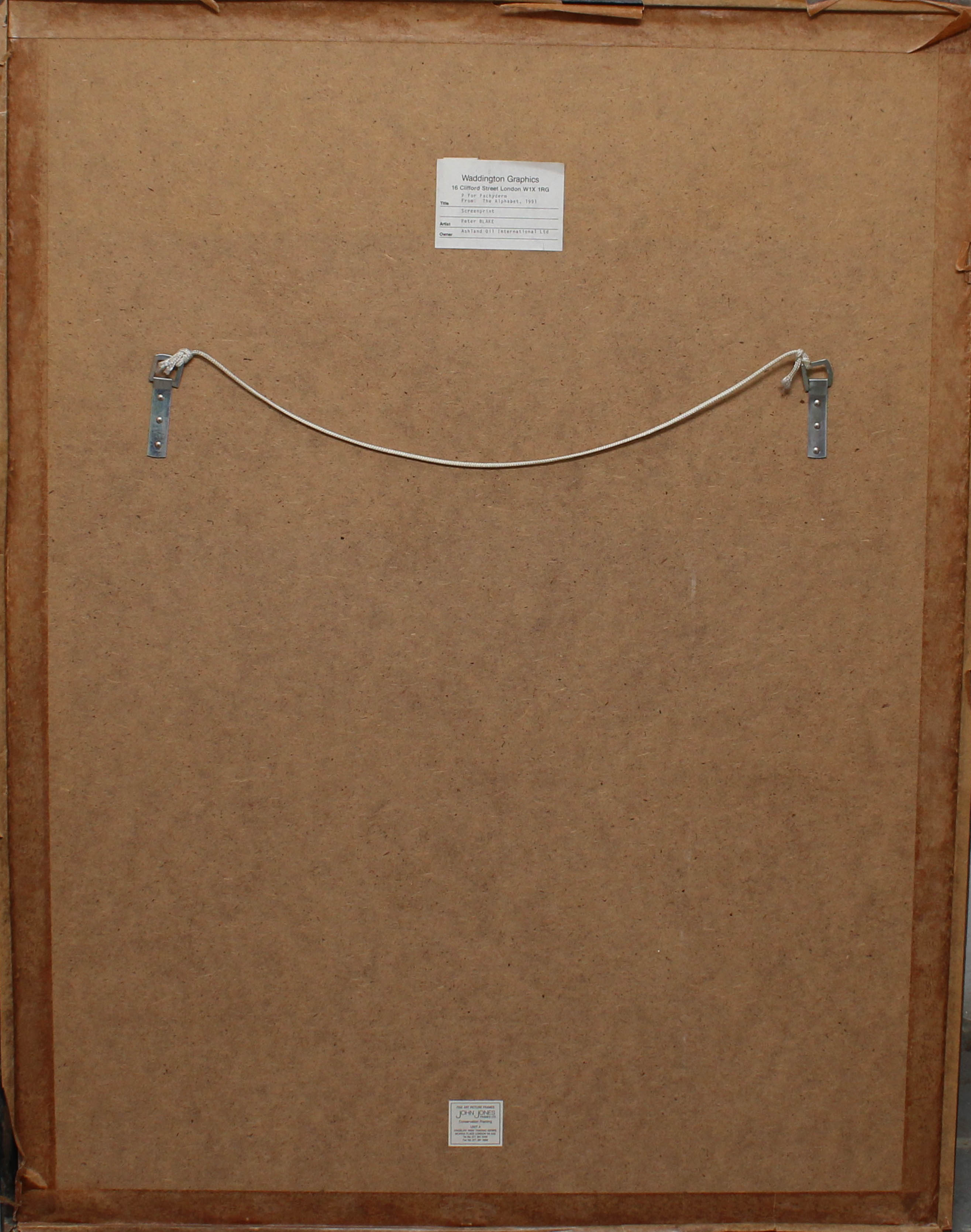 Peter Blake "P is For Pachyderm" Limited Edition Serigraph