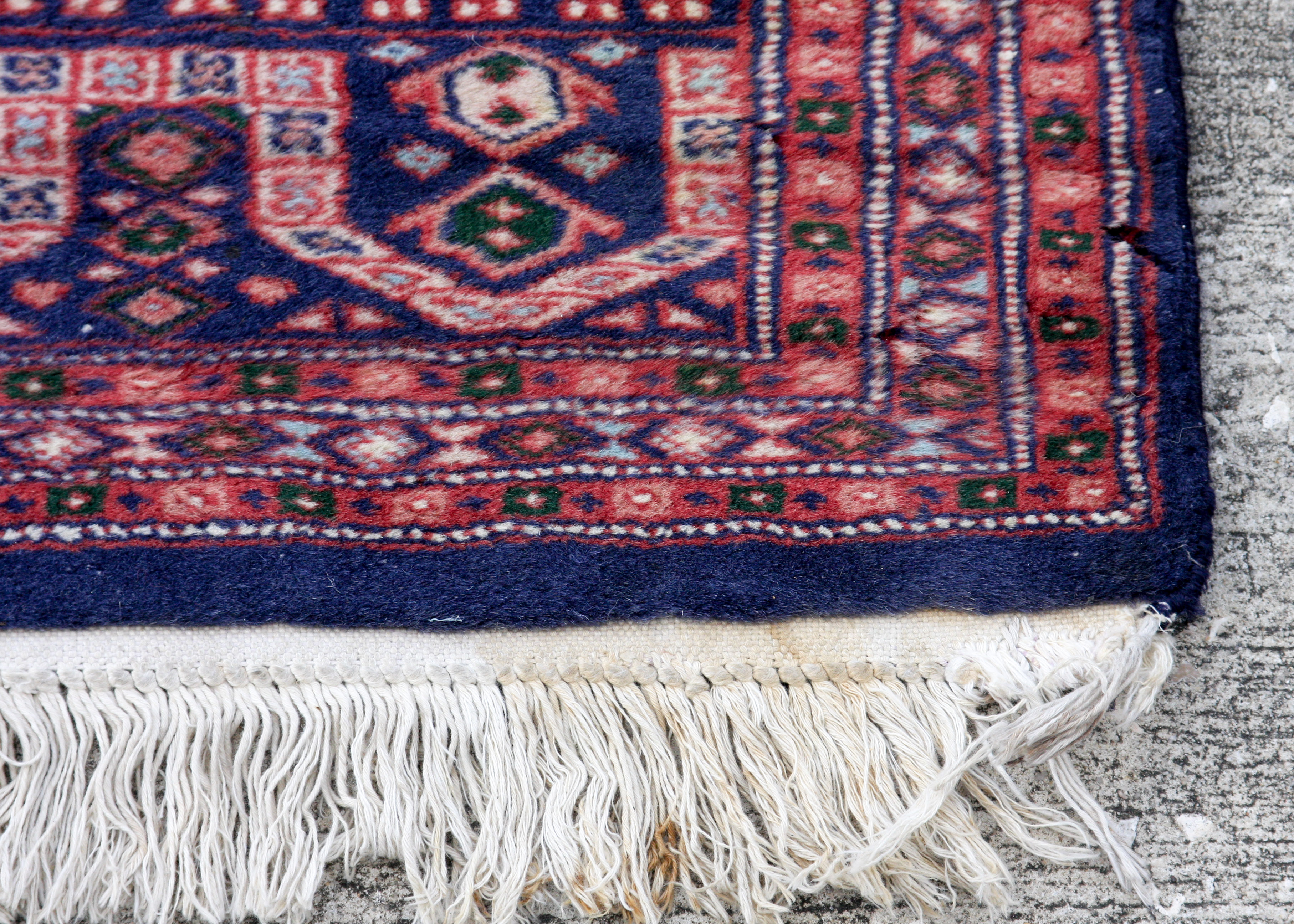 Hand-Knotted Pakistani Ensi Animal Tree-Style Carpet Runner