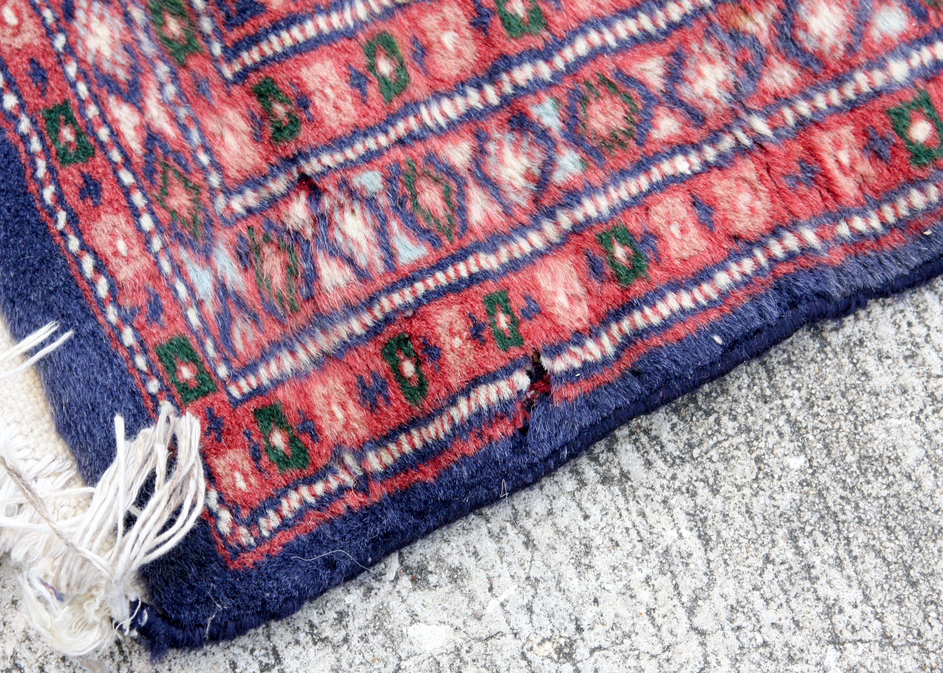 Hand-Knotted Pakistani Ensi Animal Tree-Style Carpet Runner