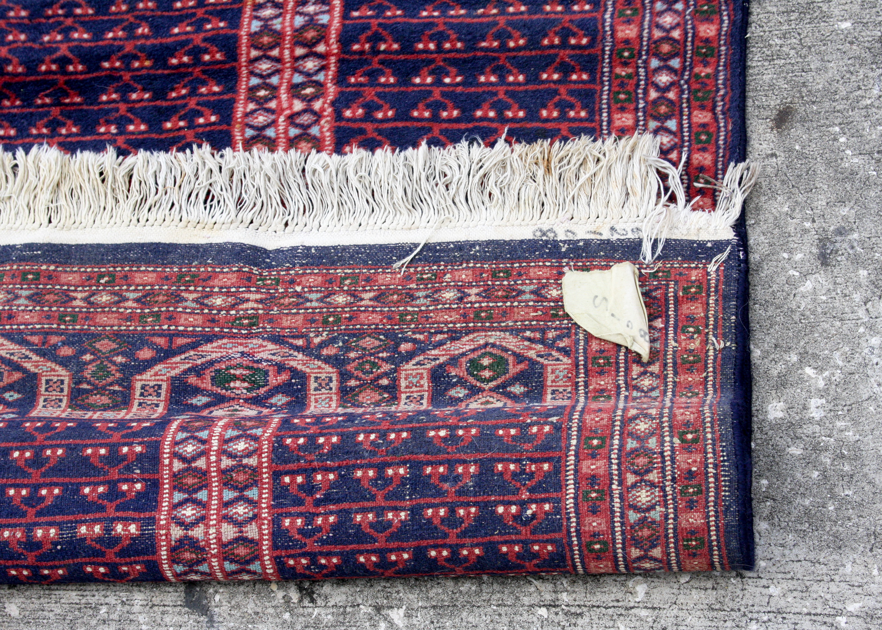 Hand-Knotted Pakistani Ensi Animal Tree-Style Carpet Runner