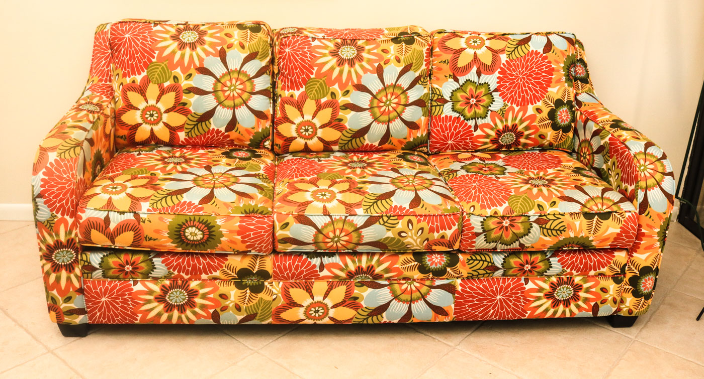 Floral Print Loveseat and Couch