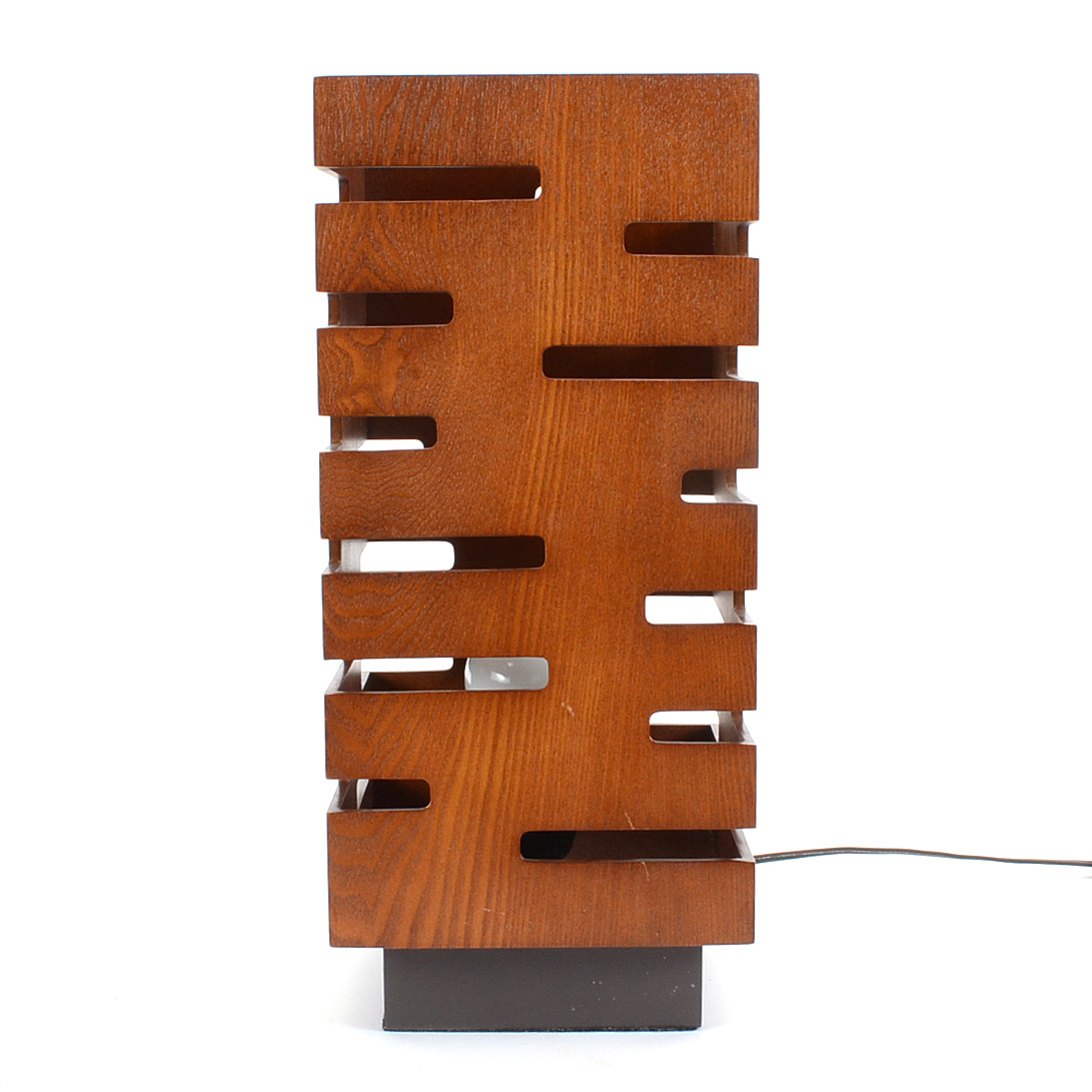 Mid Century Modern Shadow Box Lamp