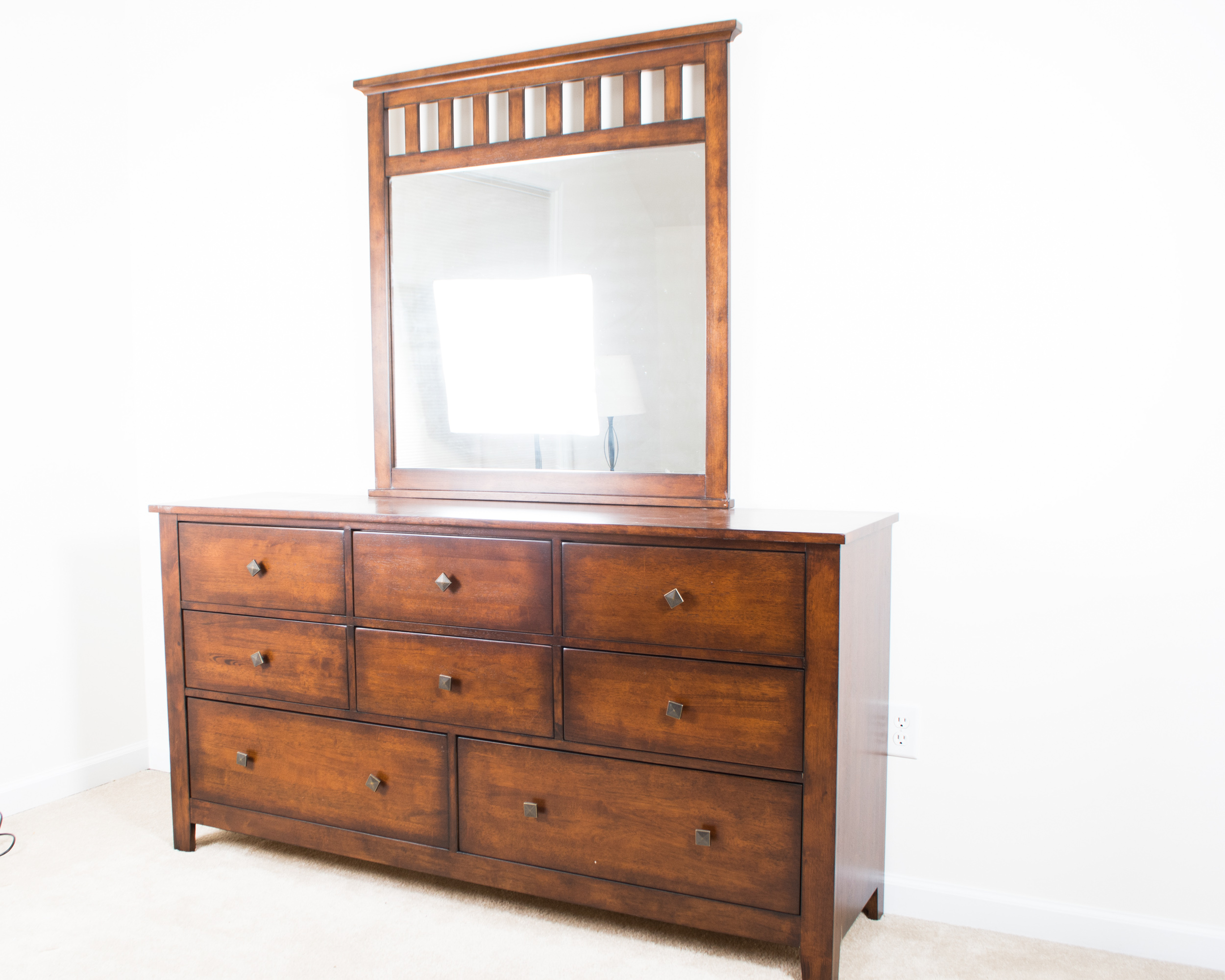 Mission Style Dresser with Mirror