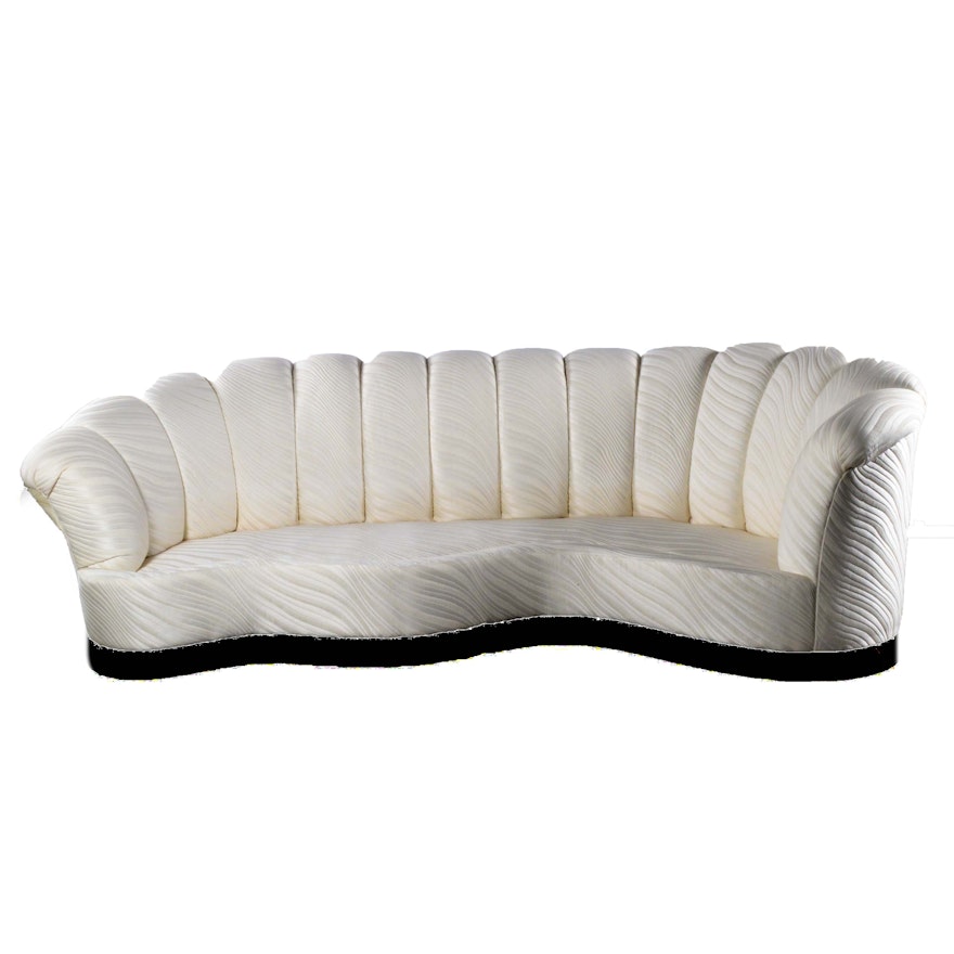 Art Deco Style White Sofa