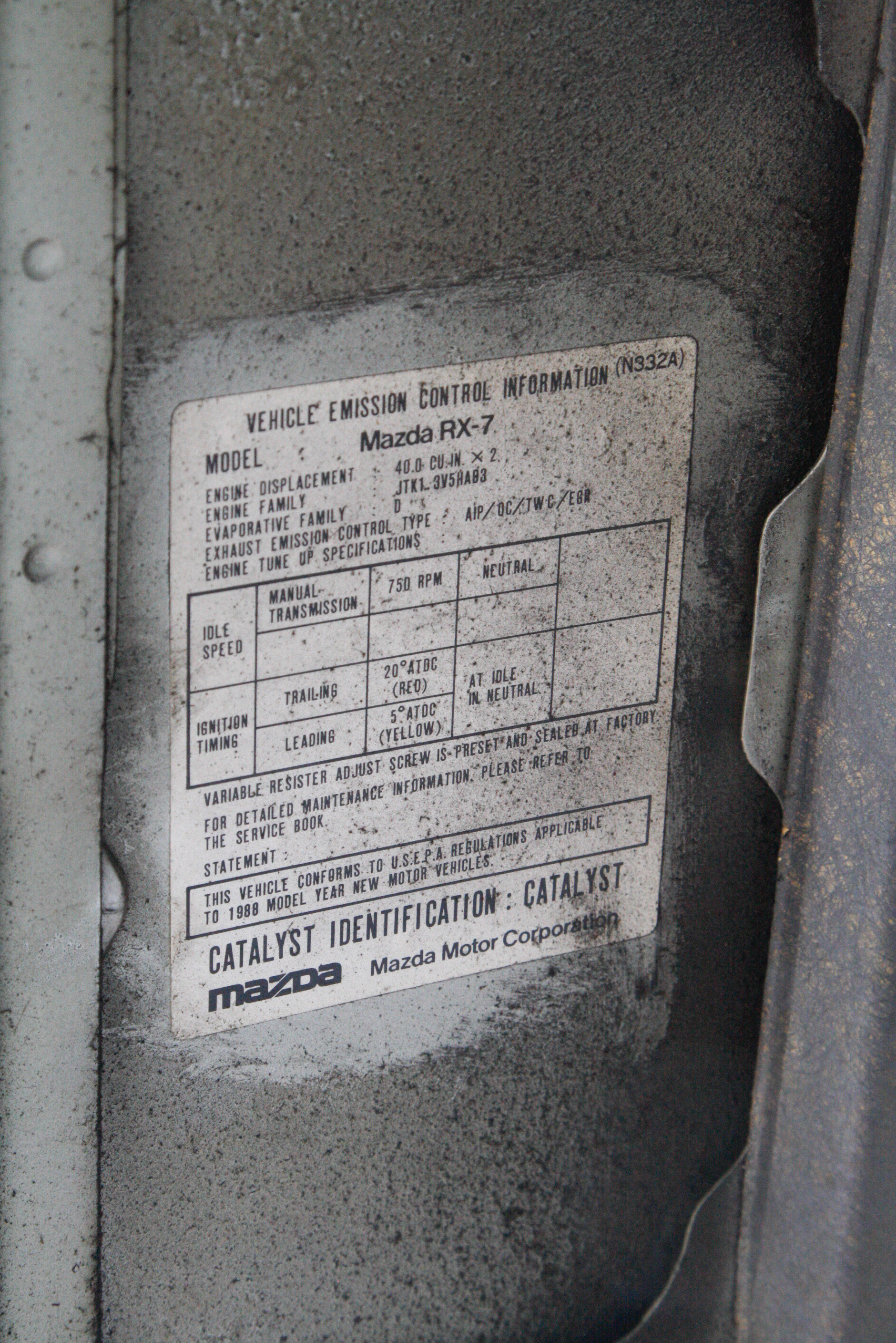 1987 Mazda RX-7 Turbo II Sports Car