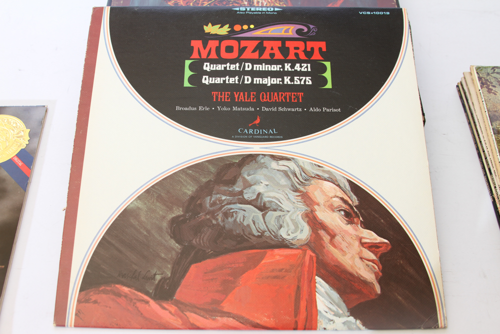 Collection of Vinyl Mozart Works by Various Artists