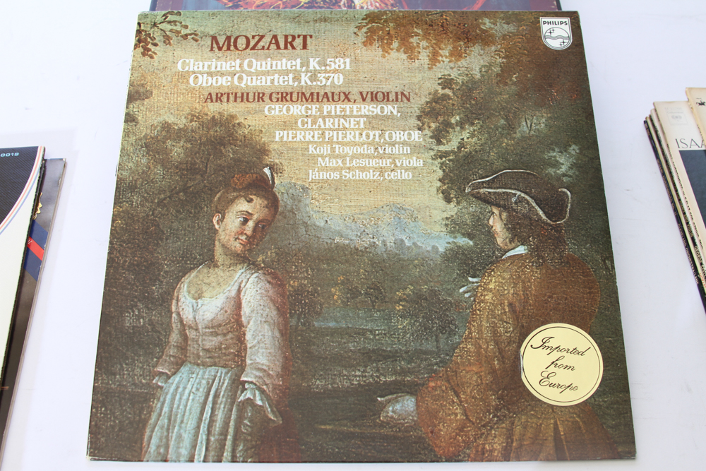 Collection of Vinyl Mozart Works by Various Artists