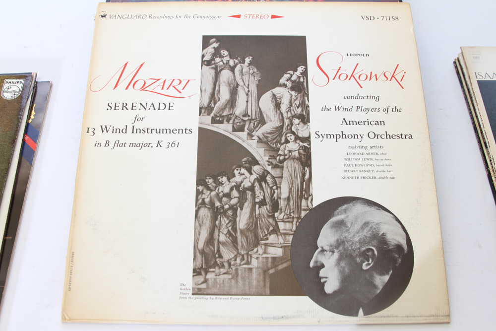 Collection of Vinyl Mozart Works by Various Artists