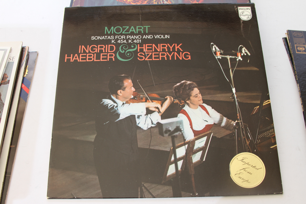 Collection of Vinyl Mozart Works by Various Artists