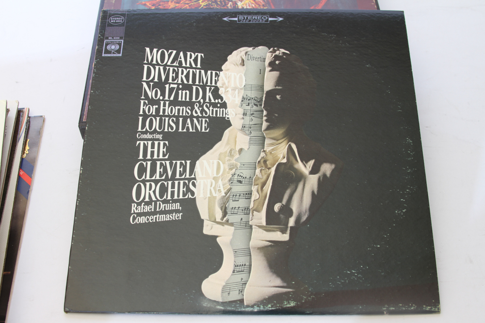 Collection of Vinyl Mozart Works by Various Artists