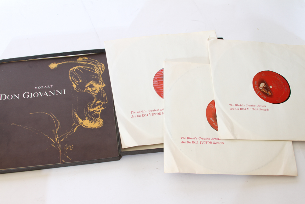 Collection of Vinyl Mozart Works by Various Artists