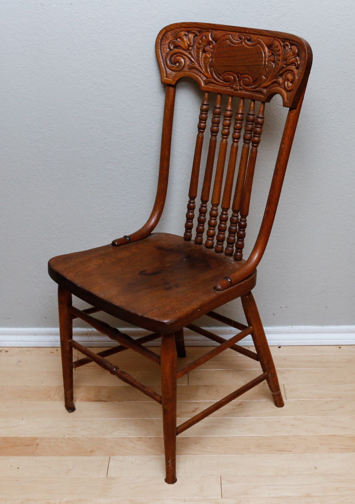 Two Vintage Spindle Back Chairs