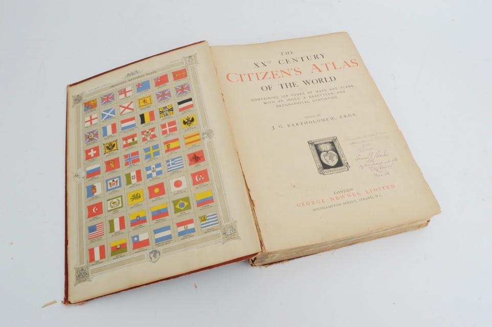 Antique "XXth Century Citizen's Atlas Of the World"