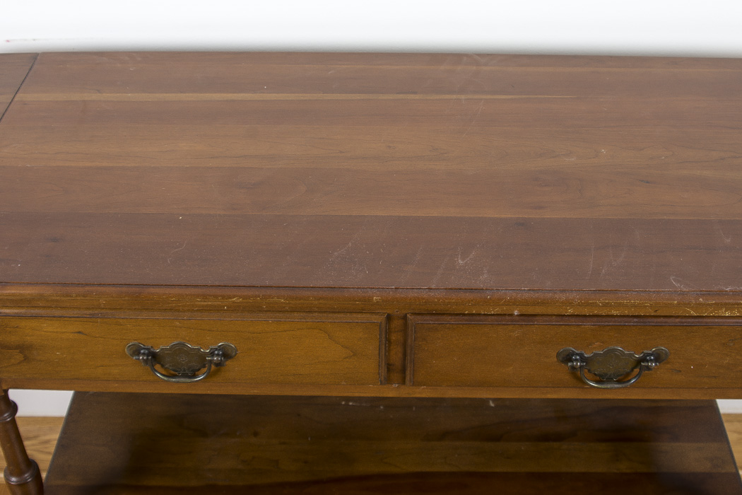 Cherry Wood Buffet On Casters