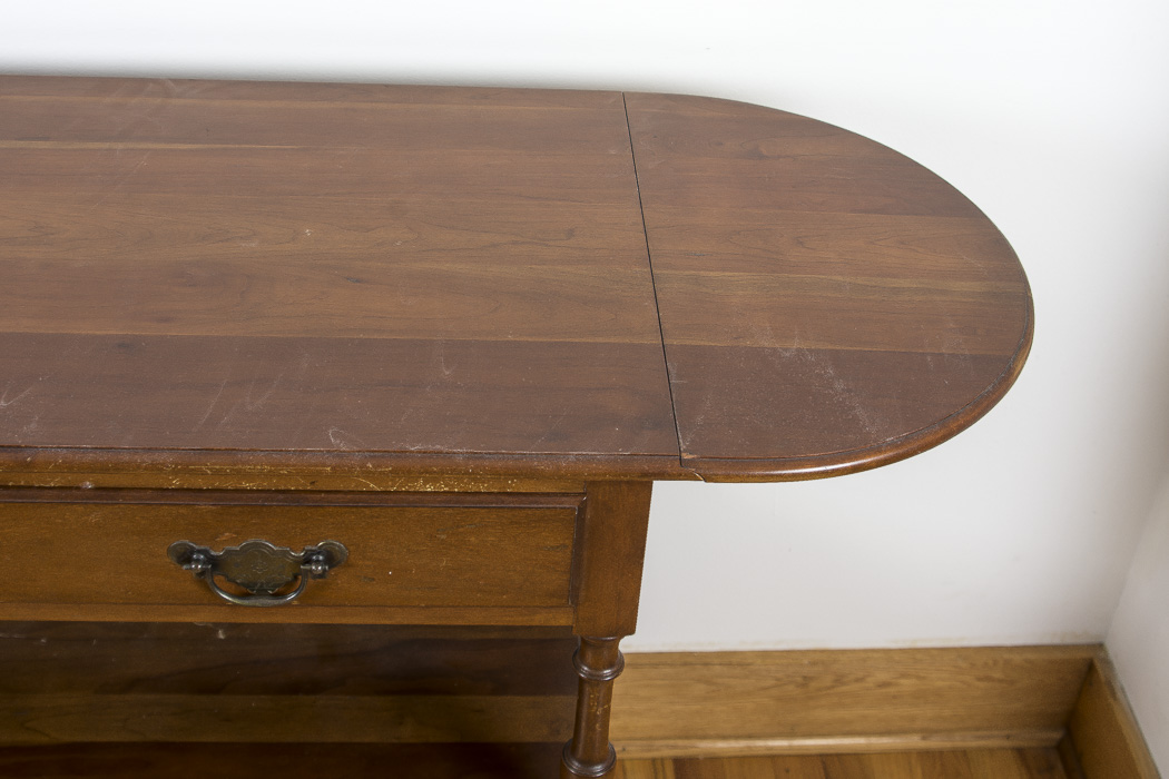 Cherry Wood Buffet On Casters