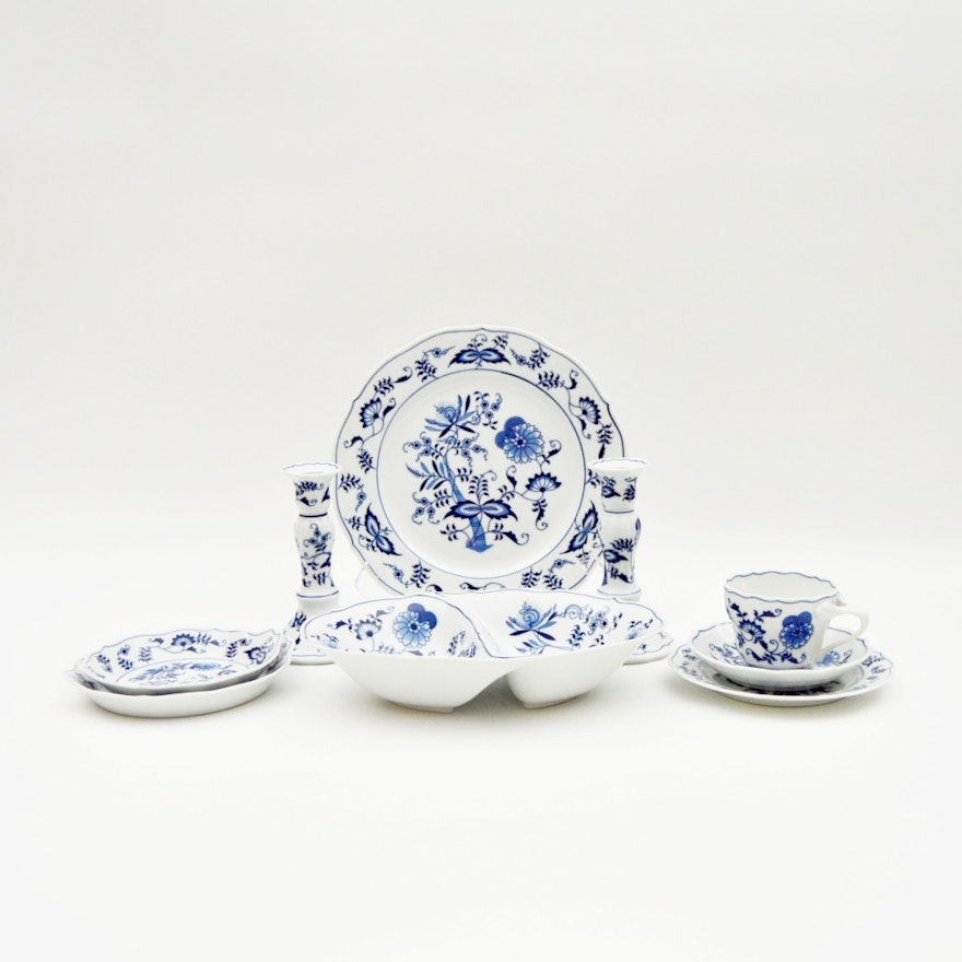 Set of Blue Danube Blue Onion China