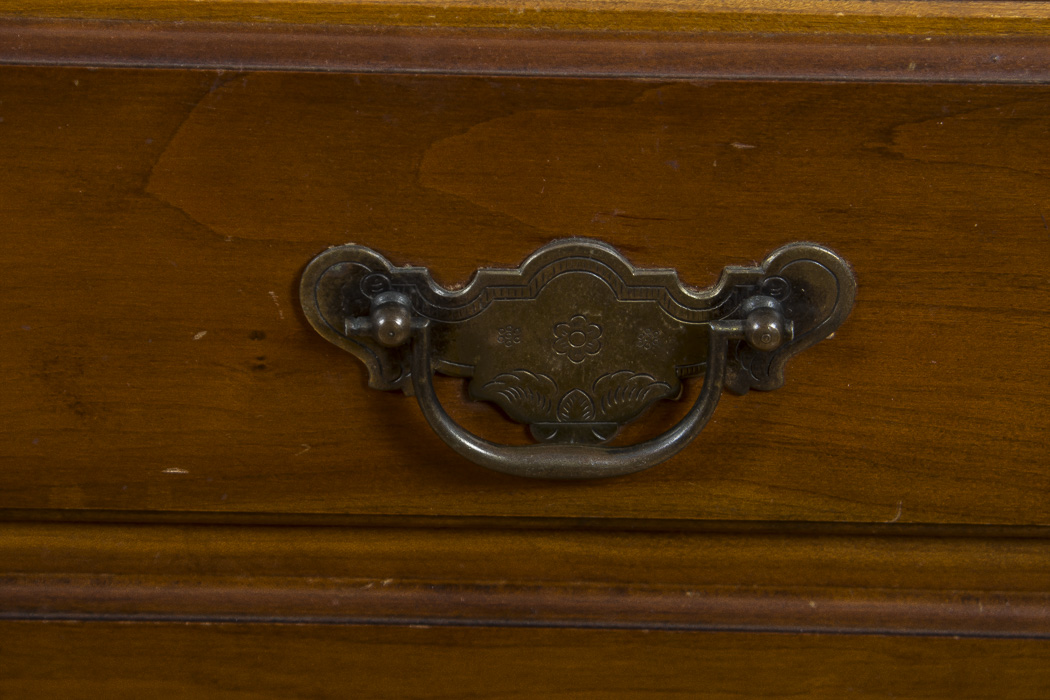 Cherry Wood Buffet On Casters