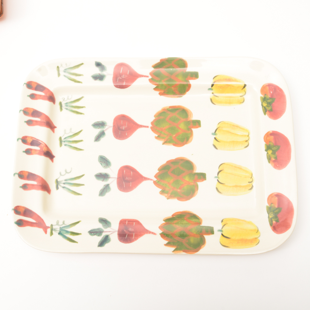 Vegetable Themed Kitchen Pottery Assortment