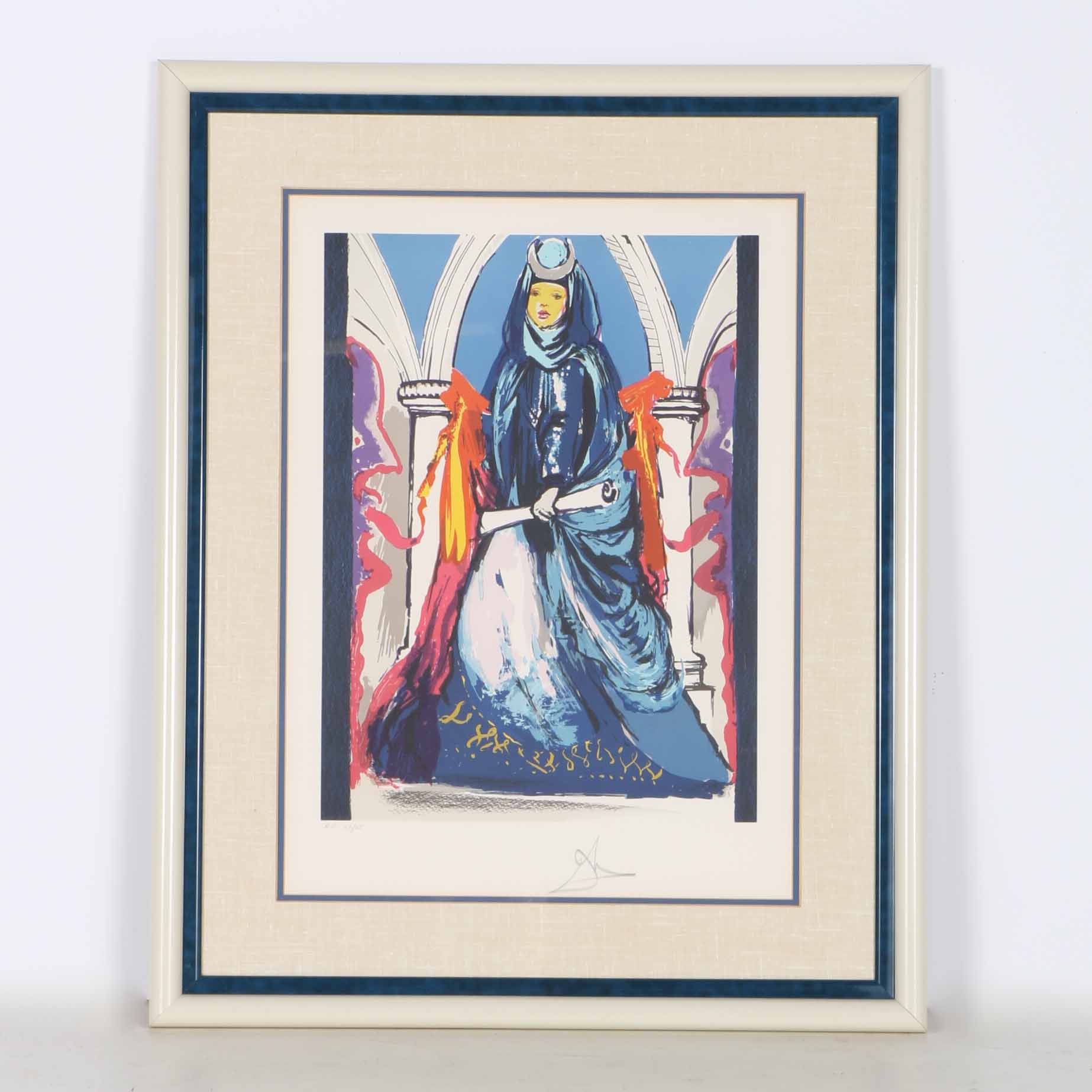 Salvador Dali Limited Edition Lithograph "The High Priestess"