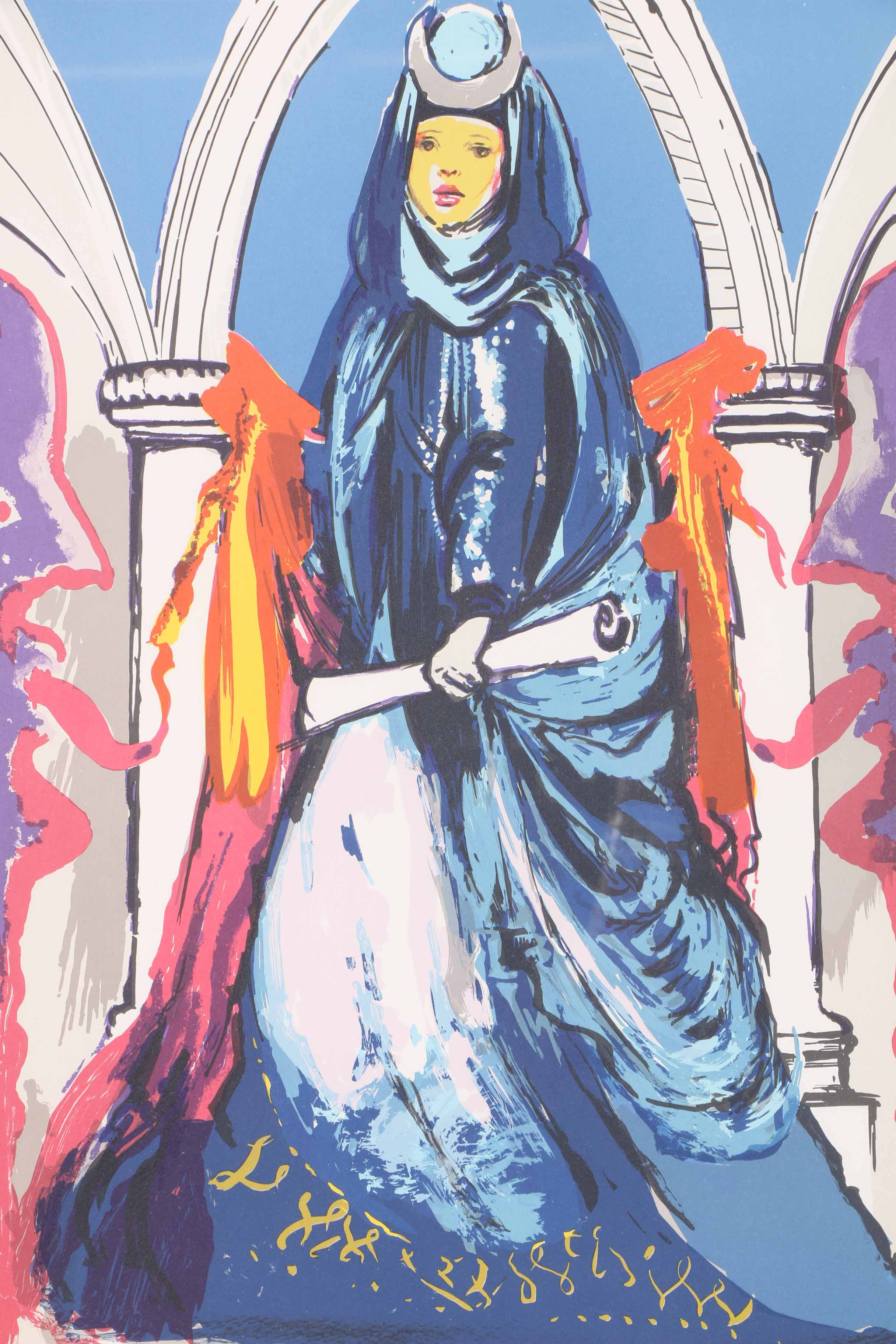 Salvador Dali Limited Edition Lithograph "The High Priestess"