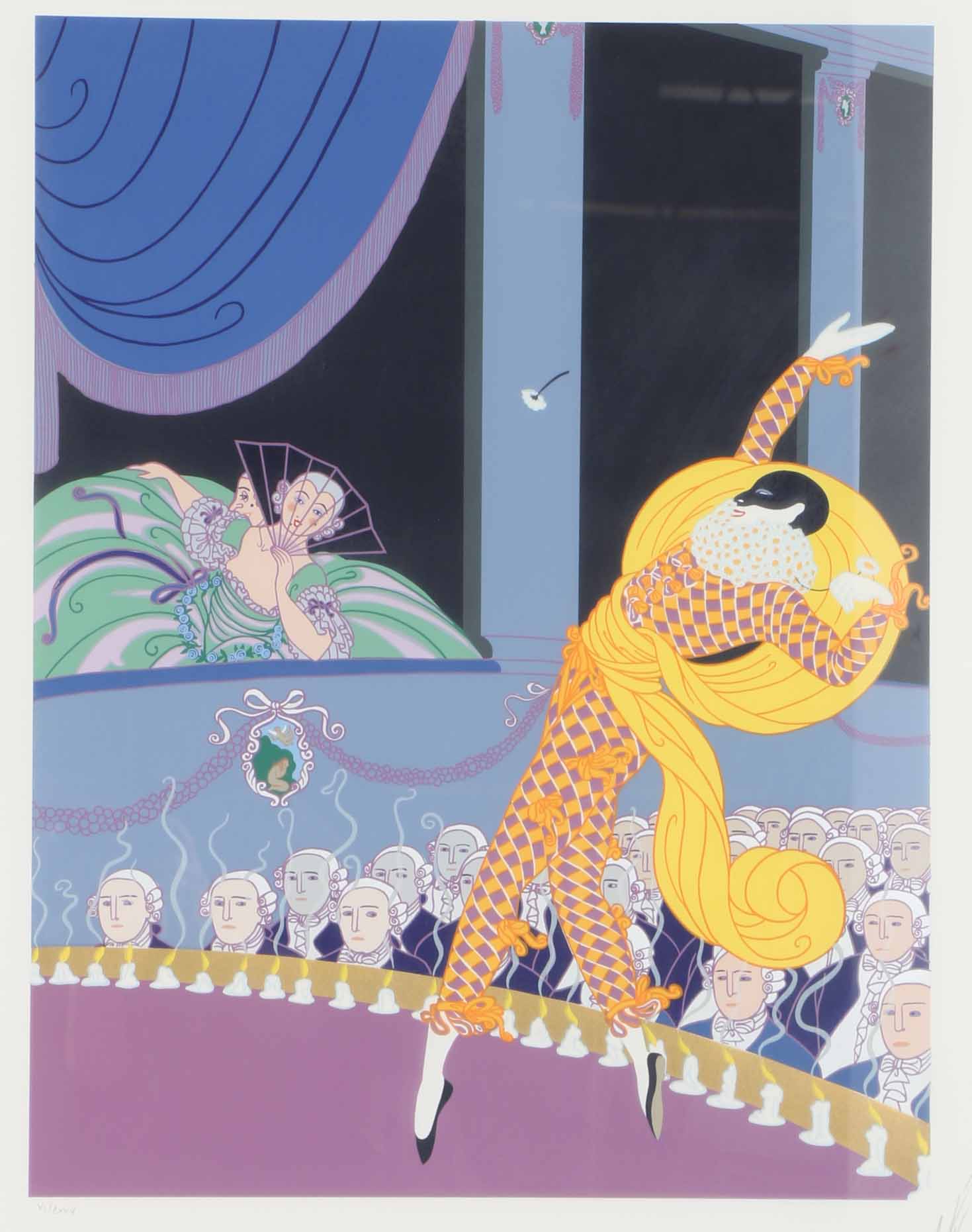 Erté 1982 Limited Edition Serigraph "Harlequin"