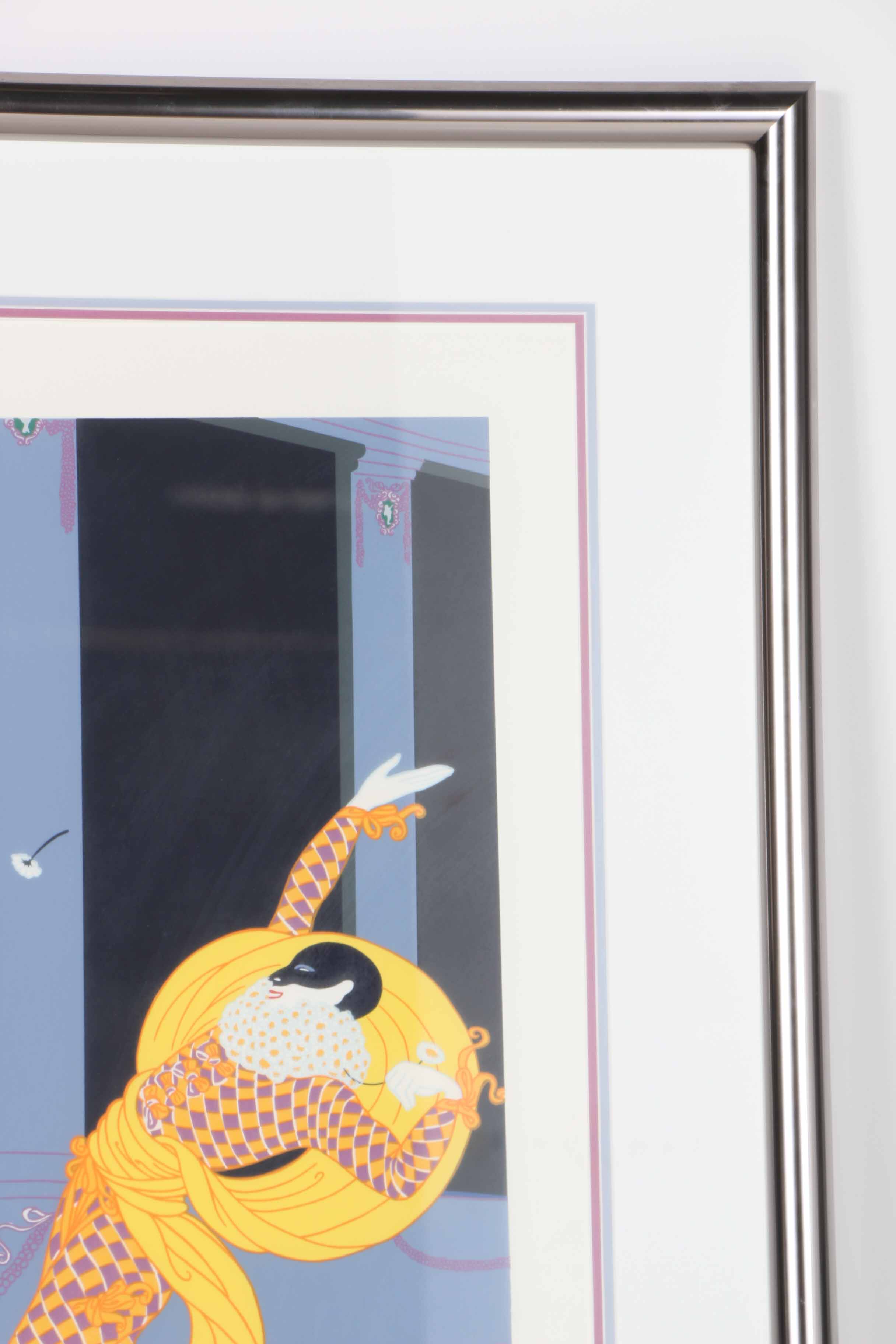 Erté 1982 Limited Edition Serigraph "Harlequin"