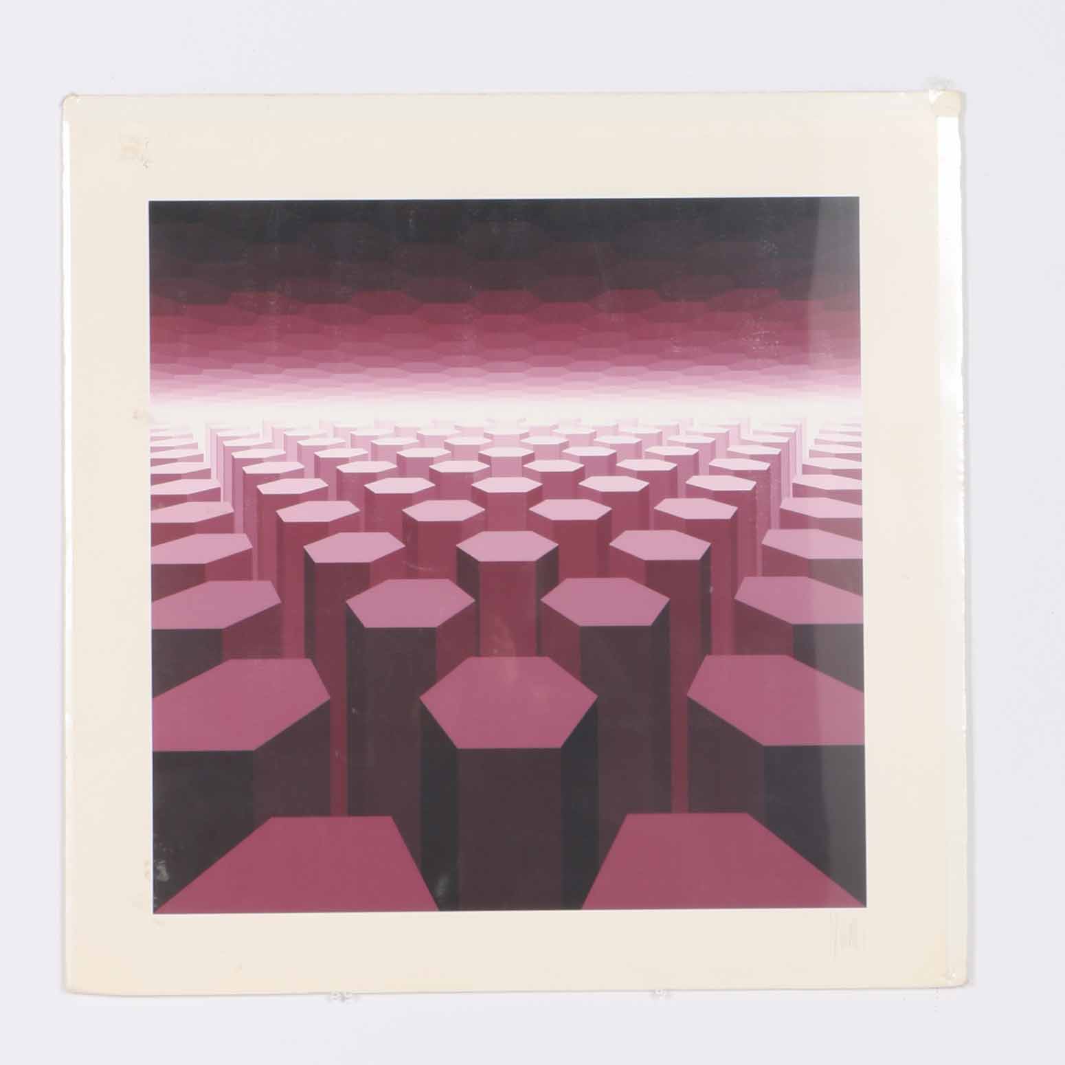 Jean-Pierre Vasarely Yvaral Limited Edition Serigraph