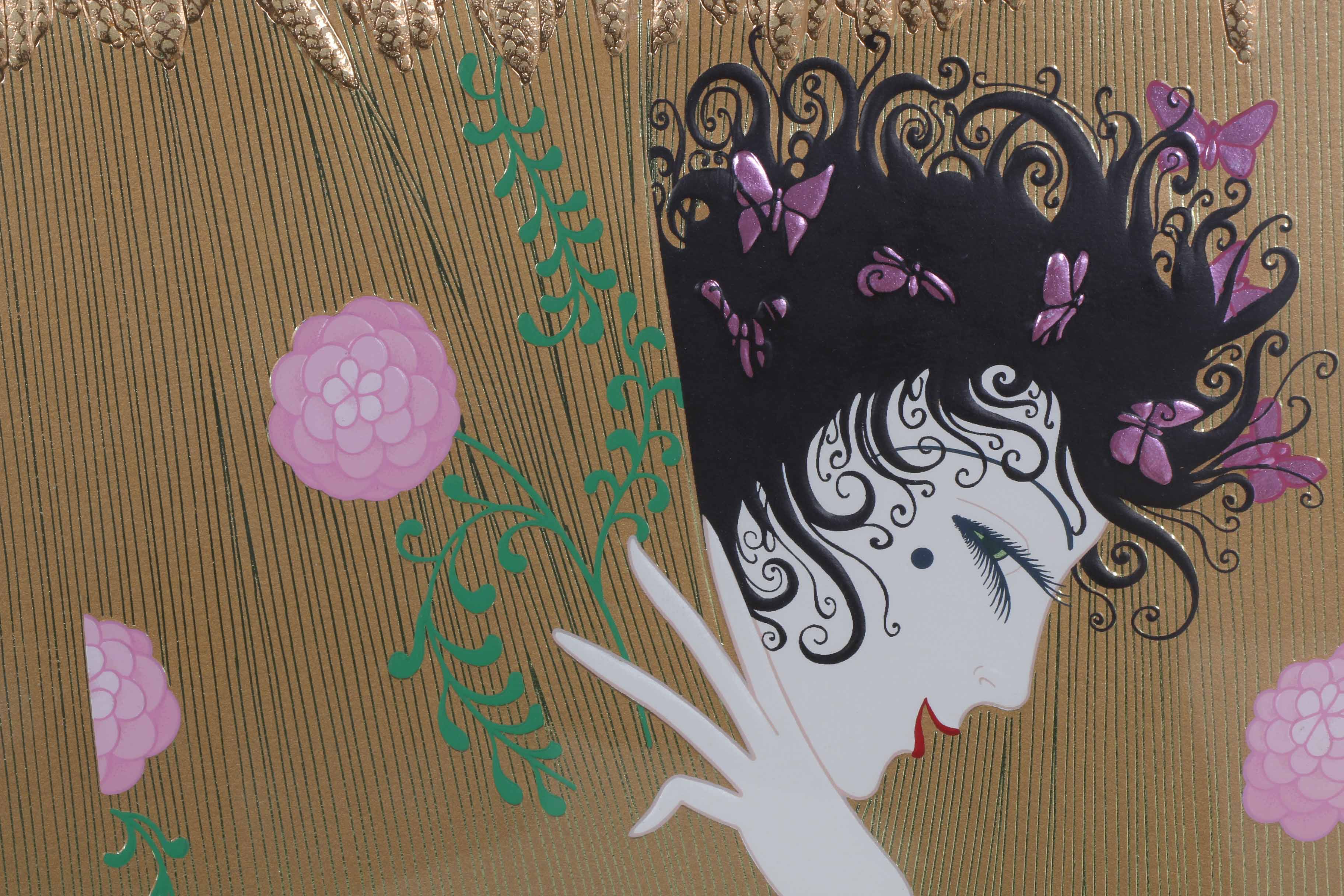 1987 Erté "Harvest" Embossed Serigraph with Foil