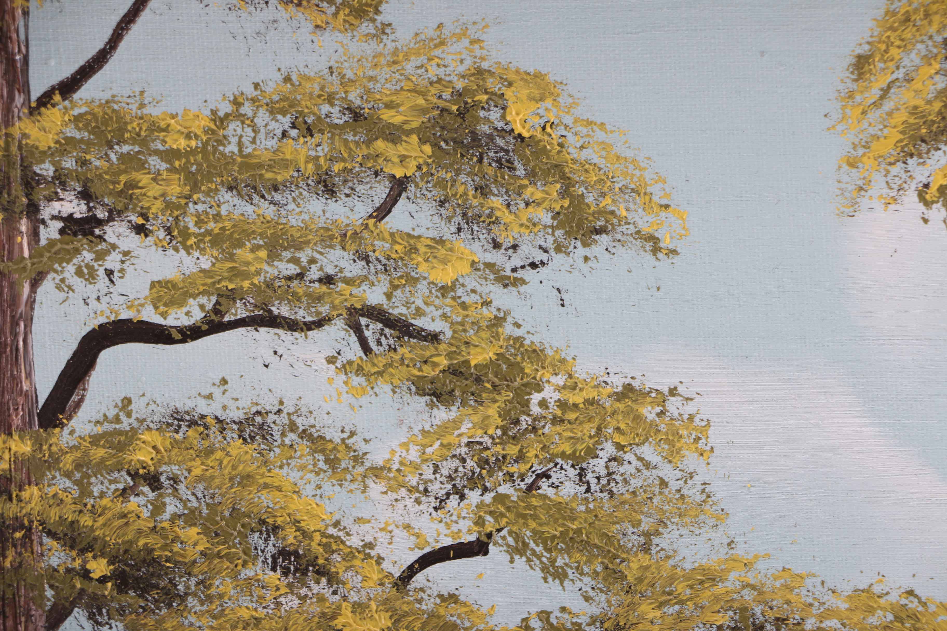 Dietz Oil Painting of Landscape on Canvas Board