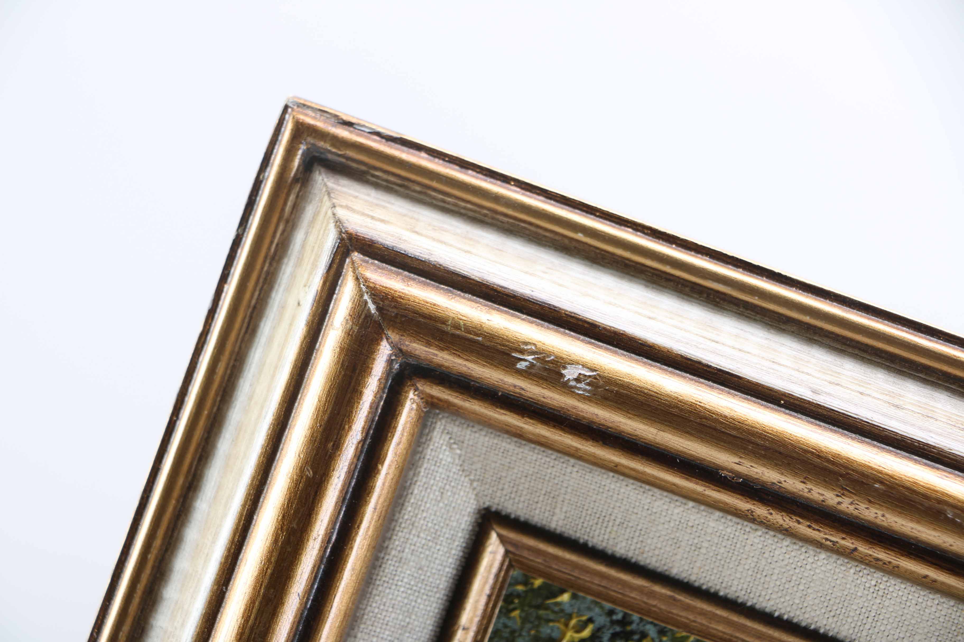 Dietz Oil Painting of Landscape on Canvas Board