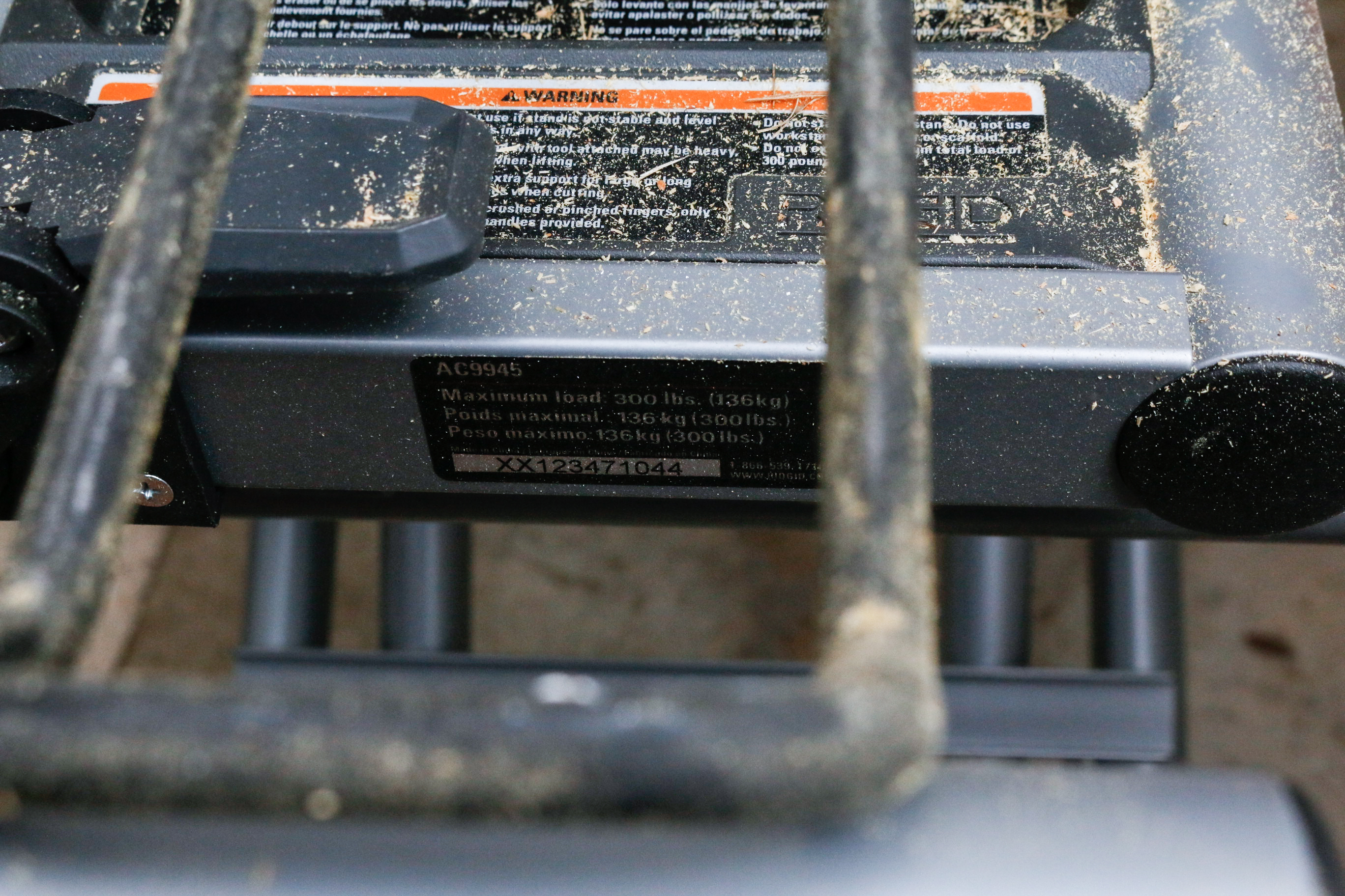 Ryobi Miter Saw with Ridgid Adjustable Stand