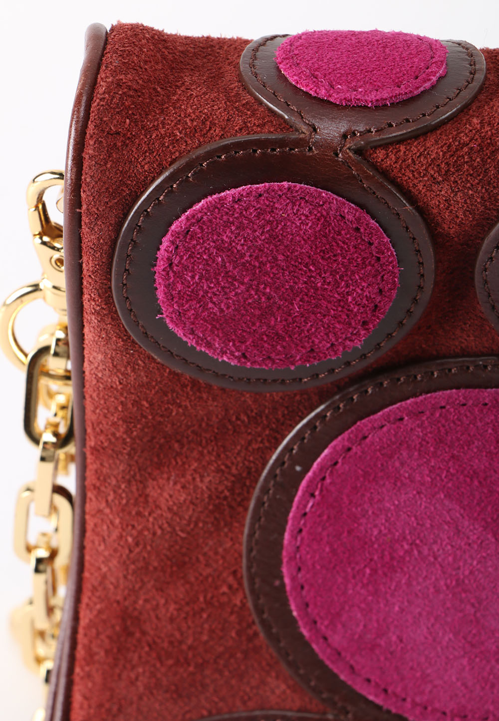 Tory Burch Suede and Leather Clutch