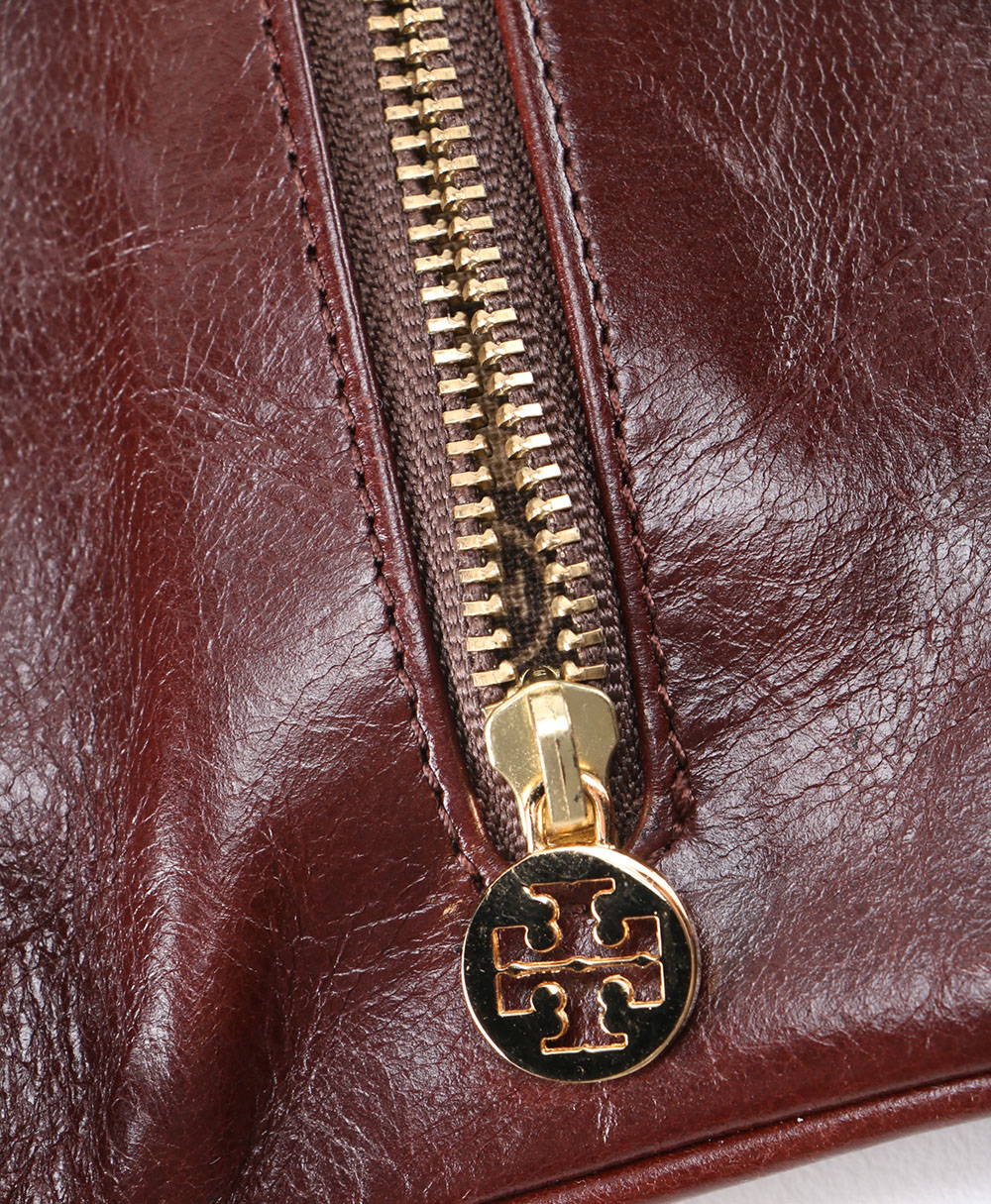 Tory Burch Suede and Leather Clutch